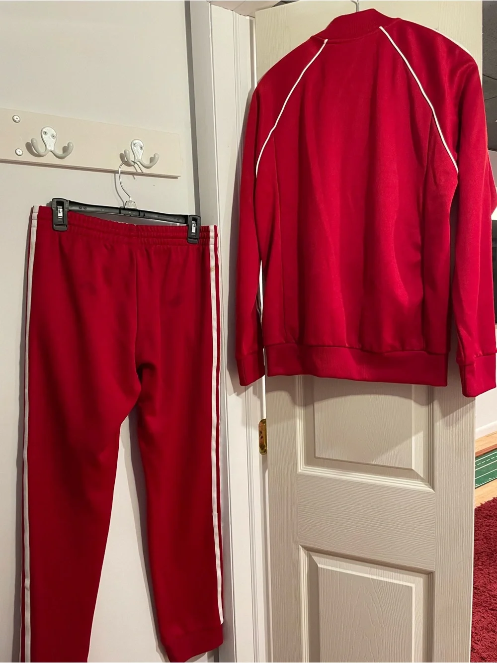 Adidas Men’s Red Track Jacket & Pants Set